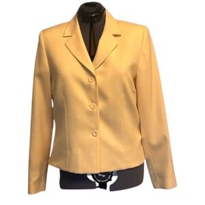 Pendleton Jacket Blazer Virgin Wool Yellow Academia Classic Minimalist Sz 6